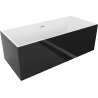 Mexen Vigo voľne stojaca vaňa 178,5 x 80 cm, biela/čierna, prepad chróm - 51251788075-01