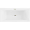 Mexen Vigo vaňa voľne stojaca 178,5 x 80 cm, biela/čierna, preliv zlatý - 51251788075-50