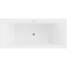 Mexen Vigo voľne stojaca vaňa 178,5 x 80 cm, biela/čierna, preliv z brúseného medi - 51251788075-65
