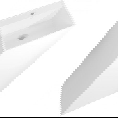 Mexen Belen voľne stojaca umývadlo z konglomerátu 45 x 45 cm, biela matná - 26604500