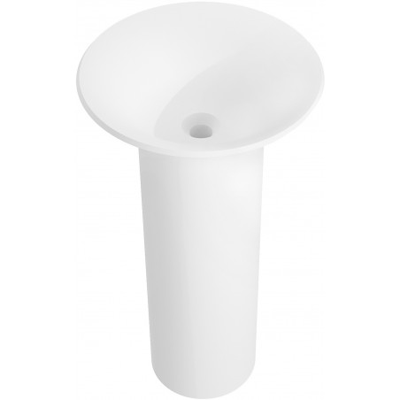 Mexen Leta voľne stojaca umývadlo z konglomerátu 45 x 45 cm, biela matná - 26574500