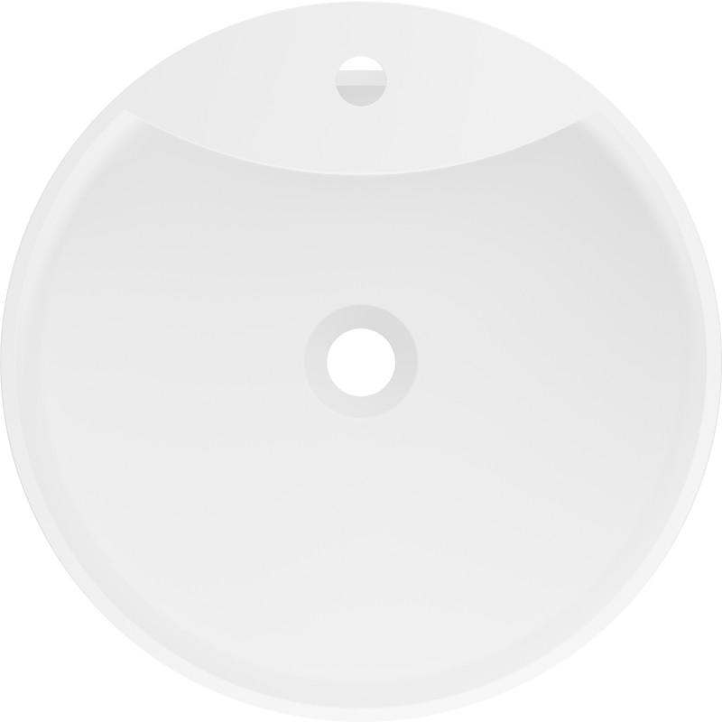 Mexen Onyx-02 voľne stojace umývadlo z konglomerátu 45 x 45 cm, biela mat - 26544500