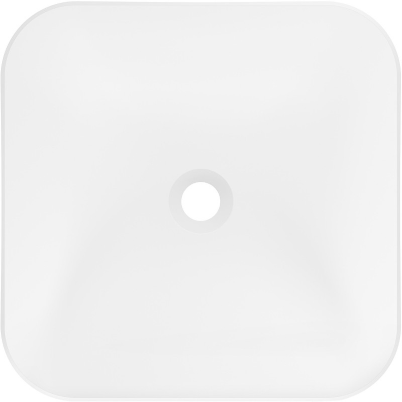Mexen Ria voľne stojace umývadlo z konglomerátu 45 x 45 cm, biela mat - 26584500