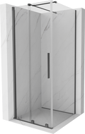 Mexen Velar sprchový kút posuvný 90 x 90 cm, priehľadný, gun metal - 871-090-090-01-95