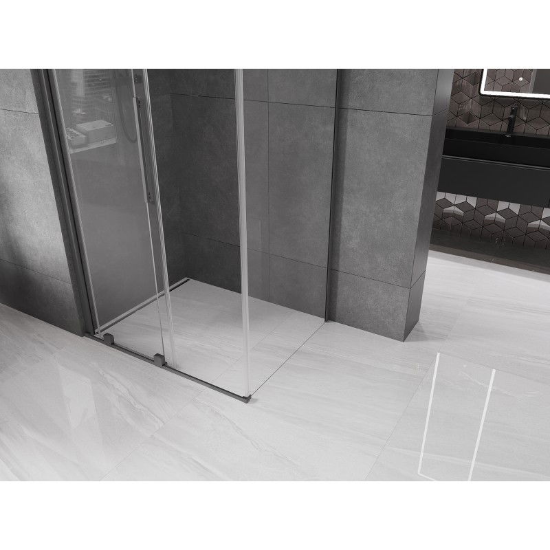 Mexen Velar sprchový kút posuvný 100 x 90 cm, transparentný, gun metal - 871-100-090-01-95