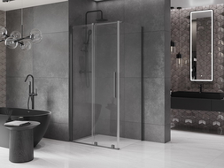 Mexen Velar sprchové dveře posuvné 110 x 70 cm, průhledné, zbraňové kovové - 871-110-070-01-95