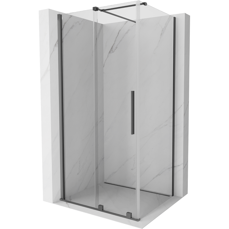 Mexen Velar posuvná sprchová kabína 140 x 100 cm, priehľadná, guľomet - 871-140-100-01-95