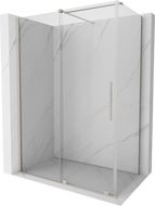 Mexen Velar sprchovací kút posuvný 150 x 90 cm, transparentný, brúsený nikel - 871-150-090-01-97