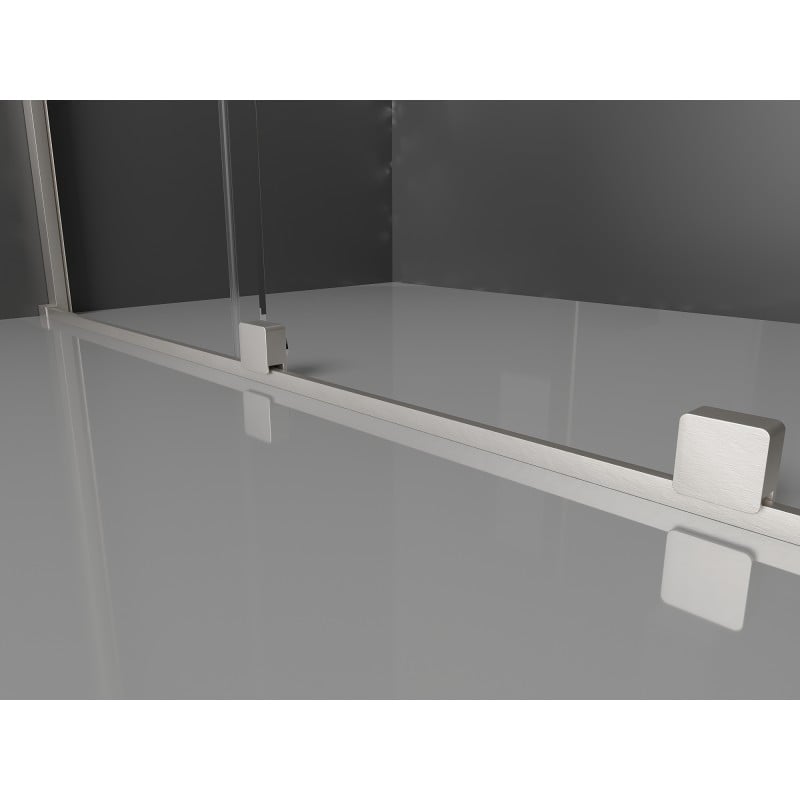 Mexen Velar sprchová kabína posuvná 90 x 100 cm, transparentná, brúsený nikel - 871-090-100-01-97