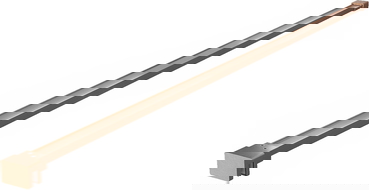 Mexen jednoduchá konzola pre sprchovú stenu 6-8 mm, brúsená meď - 800-01-65