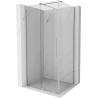 Mexen Velar posuvný sprchovací kút 130 x 100 cm, transparentný, brúsený nikel - 871-130-100-01-97