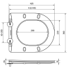 Mexen deska s pomalým zatváraním slim, duroplast, cappuccino mat - 39740064