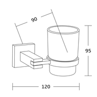 Mexen Vane pohár na zubné kefky, zlatý - 7020938-50