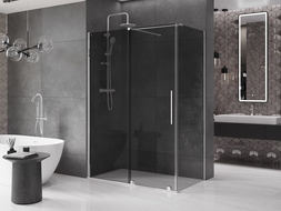 Mexen Velar sprchovací kút, 150 x 80 cm, grafit, chróm - 871-150-080-41-01