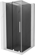 Mexen Velar posuvná sprchová kabína 90 x 90 cm, grafitová, biela - 871-090-090-41-20