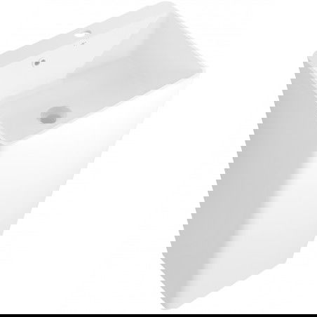 Mexen Neva voľne stojace umývadlo z konglomerátu 45 x 45 cm, biela matná - 26614500