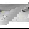 Mexen Flat obdĺžniková sprchová vanička slim 120 x 100 cm, biela, syfon zlatá - 40101012G