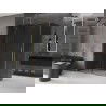 Mexen Velar posuvná sprchová kabína 140 x 85 cm, grafit, zlatá - 871-140-085-41-50