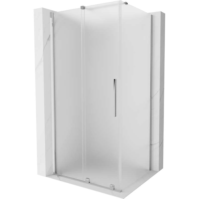Mexen Velar posuvná sprchová kabína 120 x 80 cm, matné sklo, chróm - 871-120-080-31-01