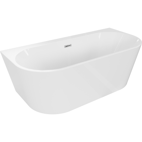 Mexen Oval+ voľne stojaca vaňa pri stene 170 x 80 cm, biela, prepad chróm - 52681708000-01