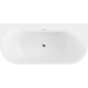 Mexen Oval+ voľne stojaca wanna pri stene 170 x 80 cm, biela, prepad chróm - 52681708000-01