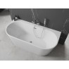 Mexen Oval+ voľne stojaca wanna pri stene 170 x 80 cm, biela, prepad chróm - 52681708000-01