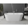 Mexen Oval+ voľne stojaca wanna pri stene 170 x 80 cm, biela, prepad chróm - 52681708000-01