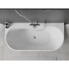 Mexen Oval+ voľne stojaca vaňa pri stene 170 x 80 cm, biela, prepad chróm - 52681708000-01