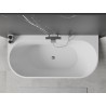 Mexen Oval+ voľne stojaca wanna pri stene 170 x 80 cm, biela, prepad chróm - 52681708000-01