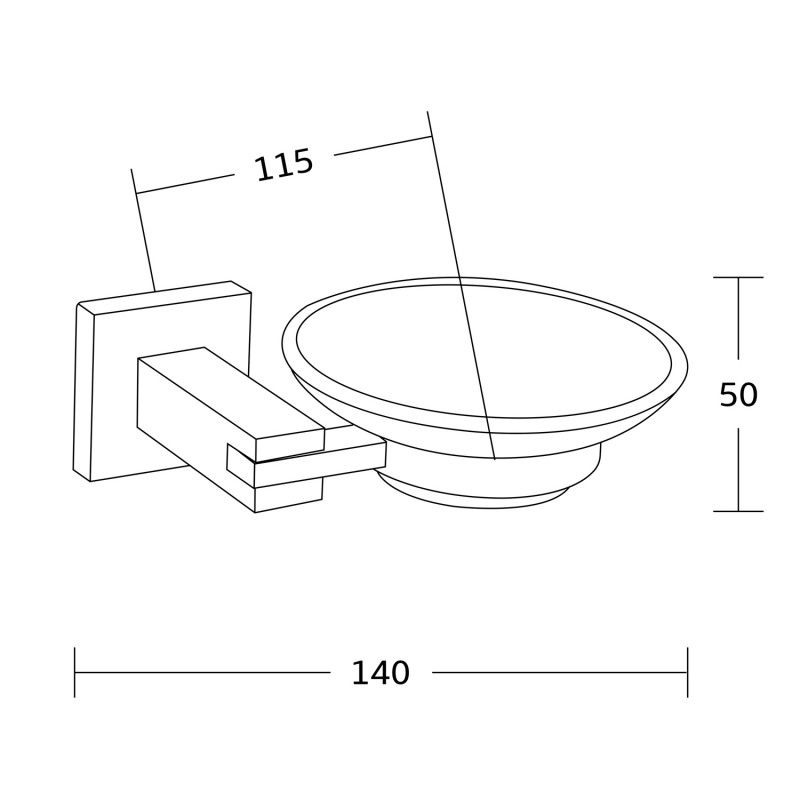 Mexen Vane mydelnička, zlatá - 7020939-50