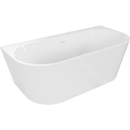Mexen Oval+ voľne stojaca vaňa pri stene 170 x 80 cm, biela, biely preliv - 52681708000-20