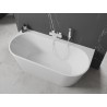 Mexen Oval+ voľne stojaca vaňa pri stene 170 x 80 cm, biela, biely preliv - 52681708000-20