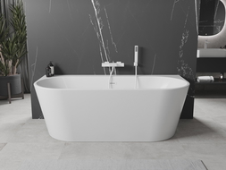 Mexen Oval+ voľne stojaca vaňa na stenu 170 x 80 cm, biela, biely prepad - 52681708000-20