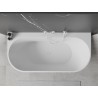 Mexen Oval+ voľne stojaca vaňa pri stene 170 x 80 cm, biela, biely preliv - 52681708000-20