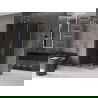 Mexen Velar posuvný sprchový kút 100 x 120 cm, grafit, zlatý - 871-100-120-41-50
