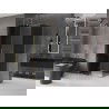 Mexen Velar posuvný sprchový kút 100 x 120 cm, grafit, zlatý - 871-100-120-41-50