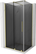 Mexen Velar posuvná sprchová kabína 90 x 70 cm, grafit, zlatá kartáčovaná - 871-090-070-41-55
