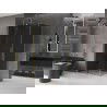 Mexen Velar sprchový kout posuvný 90 x 100 cm, grafit, zlatý kartáčovaný - 871-090-100-41-55