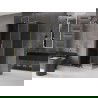 Mexen Velar sprchový kút posuvný 100 x 70 cm, grafit, zlatý kartáčovaný - 871-100-070-41-55