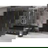Mexen Velar sprchovací kút s posuvnými dverami 140 x 70 cm, grafit, zlatý brúsený - 871-140-070-41-55