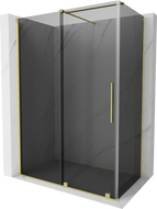 Mexen Velar sprchový kút posuvný 160 x 80 cm, grafit, zlatá brúsená - 871-160-080-41-55