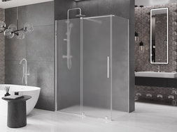 Mexen Velar posuvný sprchový kút 140 x 80 cm, matný, chróm - 871-140-080-31-01
