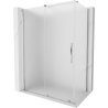 Mexen Velar posuvný sprchový kút 140 x 80 cm, matný, chróm - 871-140-080-31-01