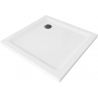 Mexen Flat štvorcová sprchová vanička slim 90 x 90 cm, biela, sifón čierny - 40109090B