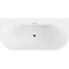 Mexen Oval+ voľne stojaca vaňa pri stene 170 x 80 cm, biela, prepad ružové zlato - 52681708000-60