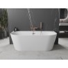 Mexen Oval+ voľne stojaca nástenná vaňa 170 x 80 cm, biela, prepad z brúseného medi - 52681708000-65