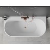 Mexen Oval+ voľne stojaca nástenná vaňa 170 x 80 cm, biela, prepad z brúseného medi - 52681708000-65