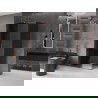 Mexen Velar posuvný sprchovací kút 100 x 120 cm, grafit, ružové zlato - 871-100-120-41-60