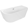 Mexen Oval+ voľne stojaca vaňa pri stene 170 x 80 cm, biela, prepad gun gray kartáčovaný - 52681708000-66