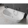 Mexen Oval+ voľne stojaca vaňa pri stene 170 x 80 cm, biela, prepad gun gray leštený - 52681708000-66